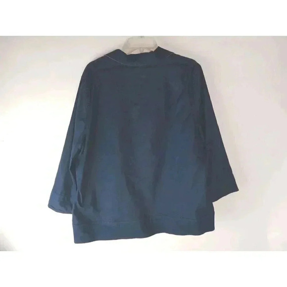 Alfred Dunner Womens Floral  Two Piece Blouse Set Long Sleeve sz Jacket 16 Top L - Picture 14 of 16